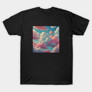 White and pink clouds T-Shirt